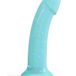 Dildolls Nightfall Silicone Dildo - Teal/Gold