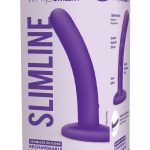 WhipSmart Rechargeable Silicone Slimline Dildo 5in - Purple