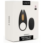 Svakom Winni 2 Silicone Cock Ring - Black/Gold