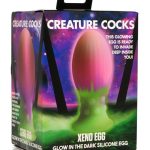 Creature Cocks Xeno Egg Glow in the Dark Silicone Egg - Pink/Green