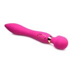 Wand Essential Ultra G-Stroke Come Hither Rechargeable Silicone Vibrating Wand - Pink