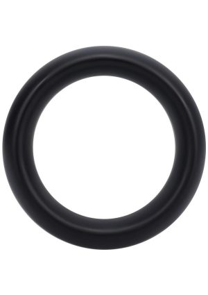 Rock Solid The Silicone Collar Cock Ring - Medium - Black