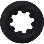 Rock Solid The Twist Silicone Cock Ring - Black