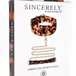 Sincerely Amber Collar and Leash - Animal Print Gold