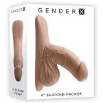 Gender X Silicone Packer Dildo 4in - Tan