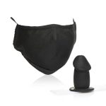 Master Series Mouth-Full Silicone Dildo Face Mask - Black