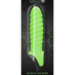 Ouch! Swirl Strechy Penis Sleeve Glow in the Dark - Green