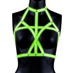 Ouch! Bra Harness Glow in the Dark Small/Medium - Green