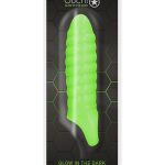 Ouch! Swirl Thick Stretchy Penis Sleeve Glow in the Dark - Green