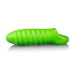 Ouch! Swirl Thick Stretchy Penis Sleeve Glow in the Dark - Green