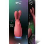 OVO Ner Clitoral Silicone Rechargeable Vibrator - Red/Orange