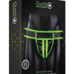 Ouch! Striped Jock Strap Glow in the Dark - Small/Medium - Green