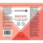 Gender X Beach Bliss Water Based Flavored Lubricant 4oz. - Peach