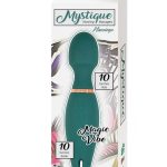 Mystique Vibrating Massagers Rechargeable Silicone Magic Wand - Green