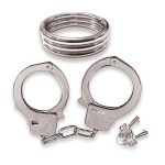 Dominant Submissive Collection Cock Ring and Handcuffs - Silver