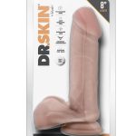 Dr. Skin Dr. William Dildo with Balls and Suction Cup 8in - Vanilla