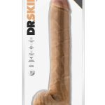 Dr. Skin Dr. Michael Dildo with Balls and Suction Cup 14in - Caramel