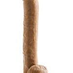 Dr. Skin Dr. Michael Dildo with Balls and Suction Cup 14in - Caramel