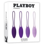 Playboy Put in Work Silicone Kegel Ball Set (4 Piece) - Purple