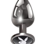 Playboy Tux Metal Anal Plug - Large - Black