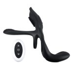 Playboy The 3 Way Rechargeable Silicone Cock Ring - Black