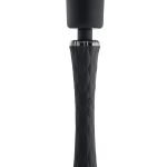 Playboy Royal Rechargeable Silicone Vibrating Massage Wand - Black