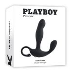 Playboy Come Hither Rechargeable Silicone Vibrating Prostate Massager - Black