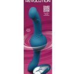 Revolution Tsunami Rechargeable Silicone Vibrator with Remote Control - Teal