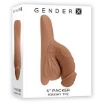 Gender X TPE Packer Dildo 4in - Caramel