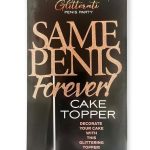 Glitterati Same Penis Cake Topper - Rose Gold/Black