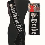 Bride or Die Sash - Black/White