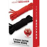 Whipsmart Heartbreaker Silky Bondage Rope (2 Pack) - Red/Black