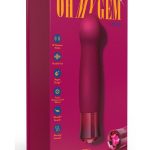 Oh My Gem Classy Rechargeable Silicone Vibrator - Garnet Red