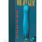 Oh My Gem Fierce Rechargeable Silicone Vibrator - Blue Topaz