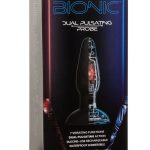 Bionic Dual Pulsating Probe Rechargeable Silicone Anal Stimulator - Black