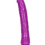 RealRock Slim Glow in the Dark Dildo with Suction Cup 11in - Purple