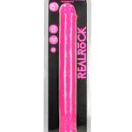 RealRock Double Dong Glow in the Dark Dildo 15in - Pink