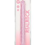 RealRock Crystal Clear Double Dong 18in - Pink