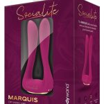 Bodywans Socialite Marquis Rechargeable Silicone DP Vibrator - Pink