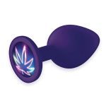 The 9`s - Booty Talk Silicone Butt Plug Neon Leaf - Purple