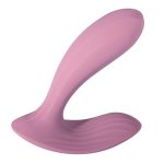 Svakom Erica Rechargeable Silicone App Compatible Dual Vibrator with Clitoral Stimulator and Remote - Pink