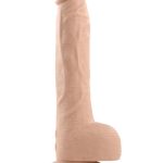 Thrust In Me Rechargeable Silicone Thrusting Vibrating Realistic Dong with Remote Control - Vanilla