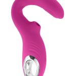 Strike a Pose Rechargeable Silicone Dual Vibrator - Red