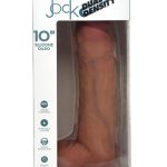 Jock Dual Density Silicone Dildo with Balls 10in - Vanilla