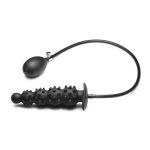 Master Series Ass Puffer Nubbed Inflatable Silicone Anal Plug - Black