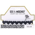 Sex and Mischief Heart Day Collar - Black