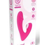 Together Toys Internal Kisses Silicone Rechargeable Dual Stimulation Vibrator with Remote Control - Pink