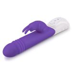 Rabbit Essentials Silicone Rechargeable G-Spot Thrusting Rabbit Vibrator - Purple