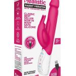 Rabbit Essentials Rechargeable Silicone Realistic Rabbit - Hot Pink