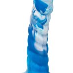 Twisted Love Twisted Ribbed Probe Silicone Anal Probe - Blue